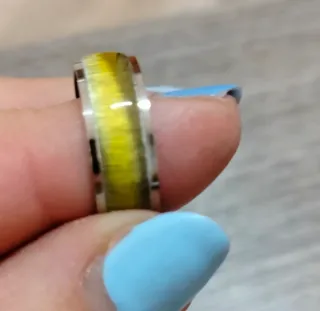 Anello Acciaio Dorato e argentato