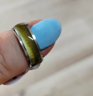 Anello Acciaio Dorato e argentato
