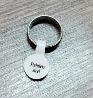 Anello Acciaio Dorato e argentato