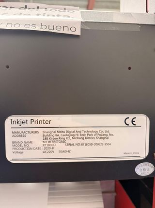 Impresora Gran Formato MT Refretonic RT1805D