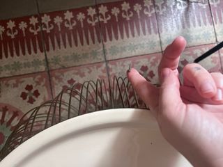 Mesa auxiliar redonda metal dorado