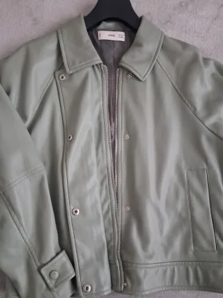 Cazadora Mango Verde Talla XS