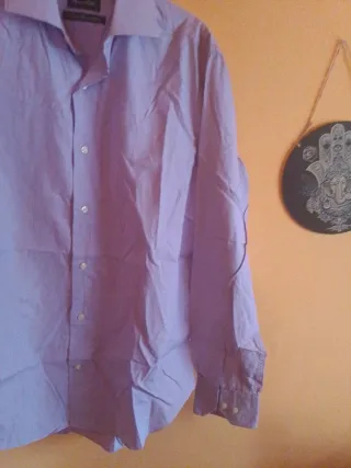 Camisa Massimo Dutti Talla 42 Morada