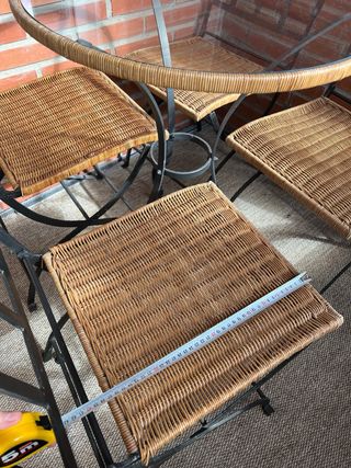 Mesa y 4 Sillas Jardín/Terraza