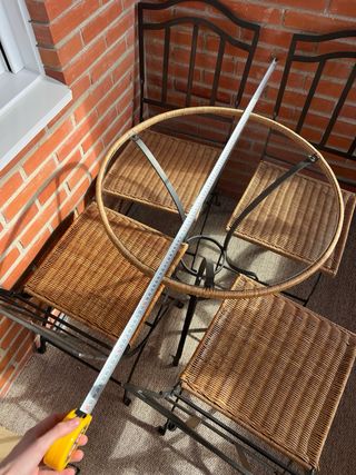 Mesa y 4 Sillas Jardín/Terraza