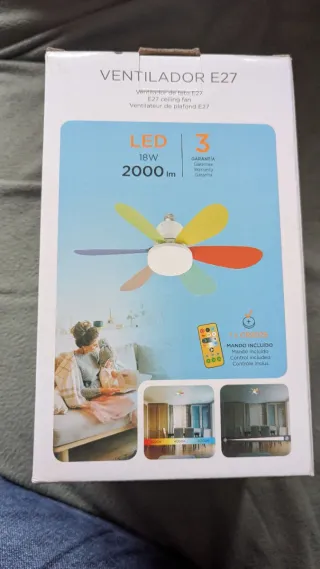 X2 Lámpara Ventilador Techo