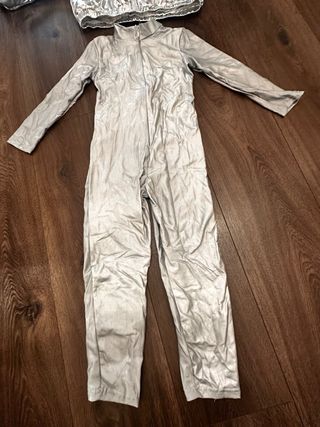Chaqueta plateada infantil y mono talla 5 años