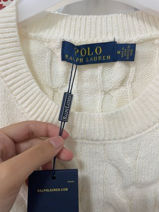 Jersey Polo Ralph Lauren Blanco Trenzado