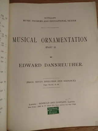 Partitura Dannrrother Novello's Music Primers