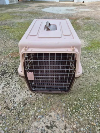 Transportín Perro/Gato Mediano Beige/Marrón