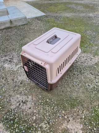 Transportín Perro/Gato Mediano Beige/Marrón