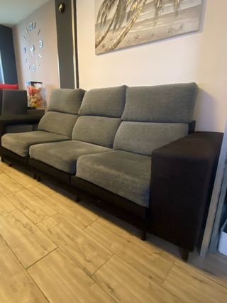 Sofá 3 plazas abatible tela