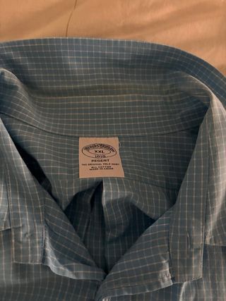 Camisa Brooks Brothers TXXL Cuadros Celestes