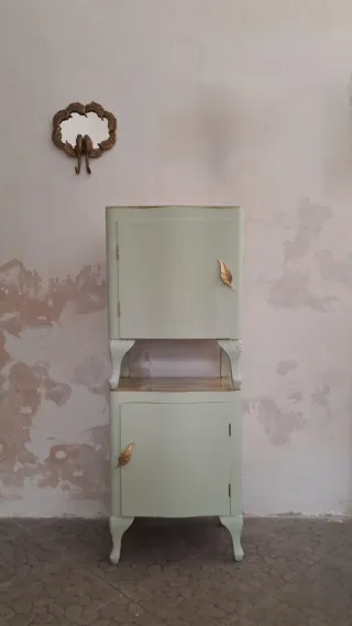 Comodini restyling oro e verde