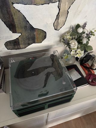 Tocadiscos Wilco Verde Oscuro Nuevo con altavoces