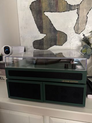Tocadiscos Wilco Verde Oscuro Nuevo con altavoces