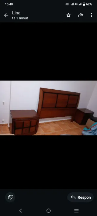 Muebles de cuarto de madera con espejo