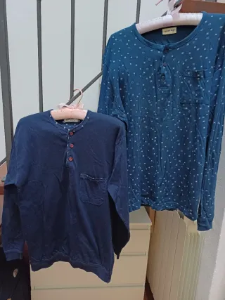 Set 2 maglie pigiama uomo blu