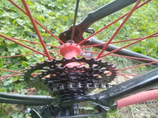 Bicicleta xl Negra y Roja