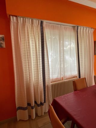 Cortinas comedor con greca.