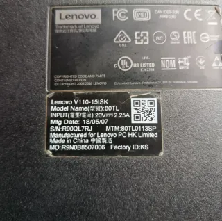 Lenovo V110-15ISK Portátil