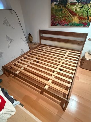 Somier y cabezal de madera