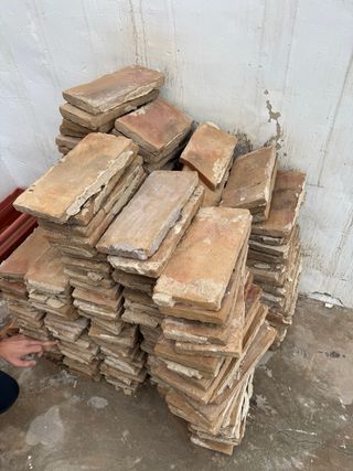 Ladrillos de barro antiguos