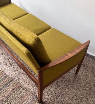 Sofá Danés Hans Olsen palisandro diseño vintage 60