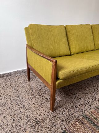 Sofá Danés Hans Olsen palisandro diseño vintage 60