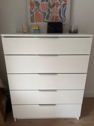 Cómoda blanca 5 cajones
