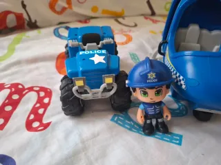 Playmobil Policía Coche Helicóptero Figuras