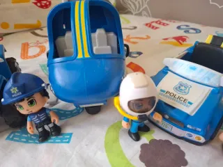 Playmobil Policía Coche Helicóptero Figuras