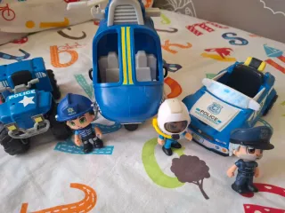 Playmobil Policía Coche Helicóptero Figuras