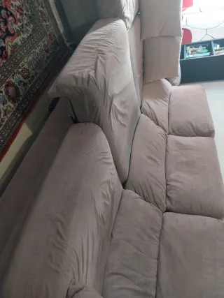 Sofá chaise longue 3 plazas tela