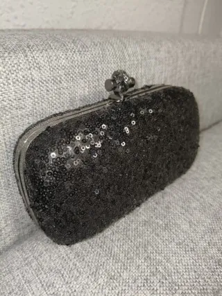 Bolso de fiesta lentejuelas negro