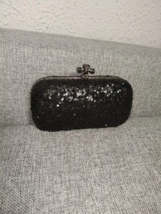 Bolso de fiesta lentejuelas negro