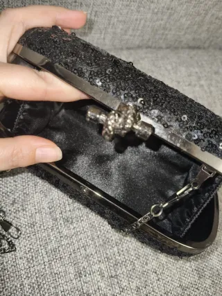 Bolso de fiesta lentejuelas negro