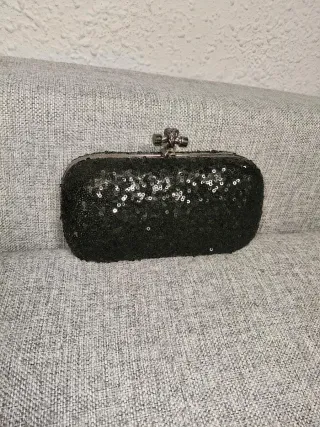 Bolso de fiesta lentejuelas negro