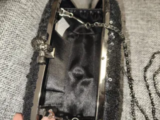 Bolso de fiesta lentejuelas negro