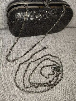 Bolso de fiesta lentejuelas negro