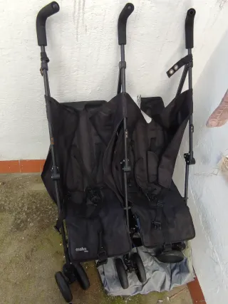 Silla de paseo doble negra