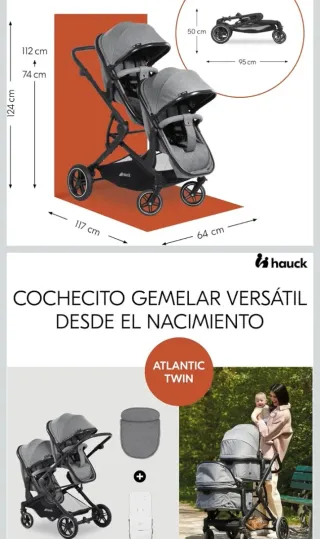 Silla de paseo doble Hauck