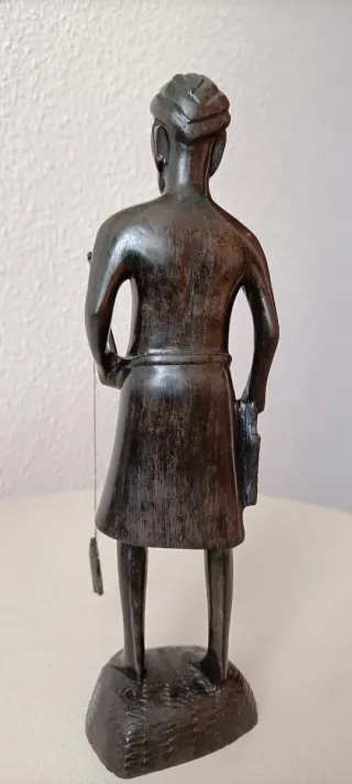 Figura de Ébano Sri Lanka Pescador