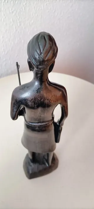 Figura de Ébano Sri Lanka Pescador