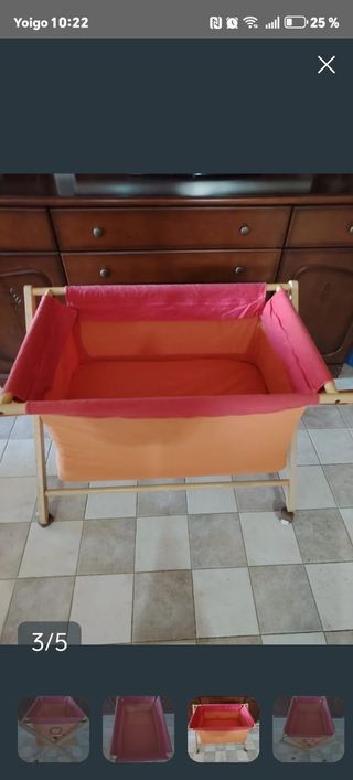 Cuna de bebé con diseño de león - 90 x 55 x 88