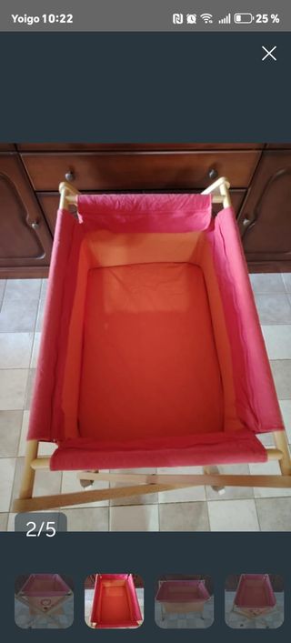 Cuna de bebé con diseño de león - 90 x 55 x 88