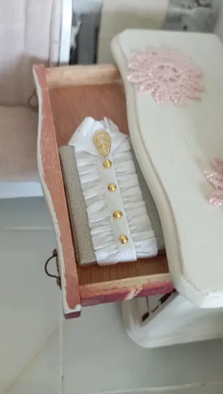 Camicia Vittoriana 1:12 Raso Grigio e Volant