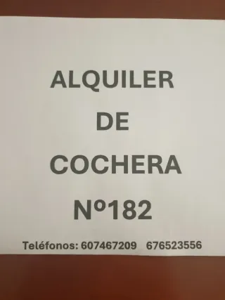 Alquiler de cochera