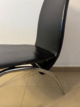 Juego de 5 sillas de comedor negras