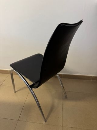 Juego de 5 sillas de comedor negras